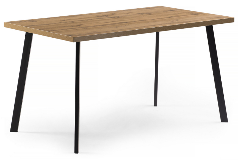 Стол деревянный Тринити Лофт 140x80 дуб крафт золотой / черный матовый (80x75). 