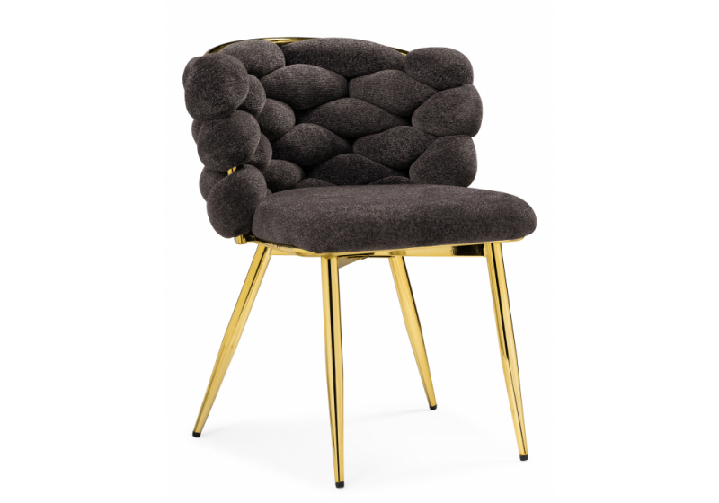 Стул на металлокаркасе на металлокаркасе Rendi gold /  gray (64x70x77). 