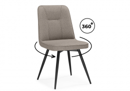 Стул на металлокаркасе Texas 3 поворотный светло-коричневый / черный (46x57x86)