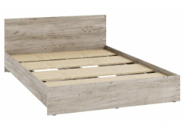 Кровать Адайн КР-140 140х200 дуб крафт серый / дуб крафт серый (143,5x70)