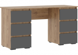 Компьютерный стол Элла ПС 02 серый графит 0162 / дуб крафт золото (50x73)