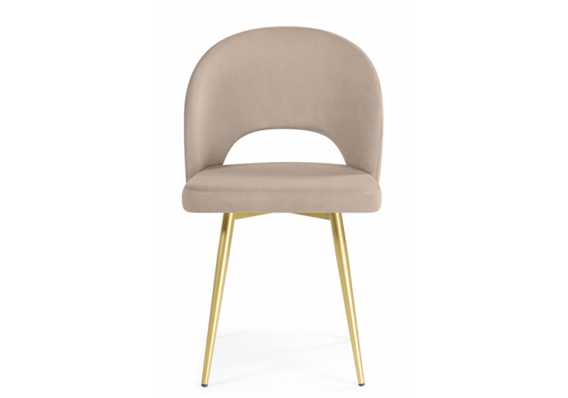 Стул на металлокаркасе Курбис 360 бежевый (zd 210) / золотой (48x55x85)