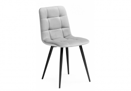 Стул на металлокаркасе Чилли светло-серый / черный (44x52x83)